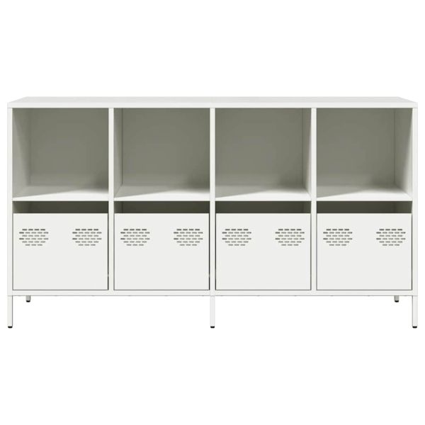 Бюфет, бял, 135x39x73,5 см, студеновалцувана стомана