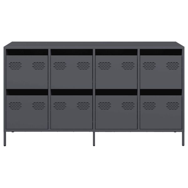 Бюфет, антрацит, 135x39x73,5 см, студеновалцувана стомана