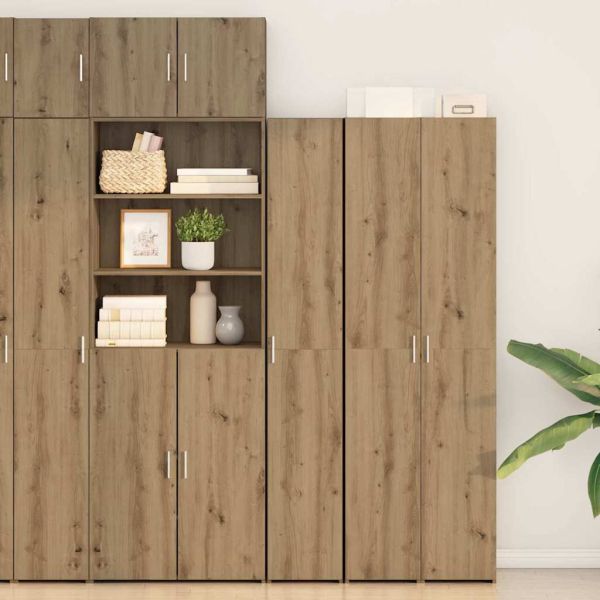 Висок шкаф 2 pcs Дъб 30 x 42,5 x 185 см