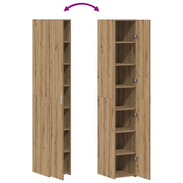 Висок шкаф 2 pcs Дъб 30 x 42,5 x 185 см