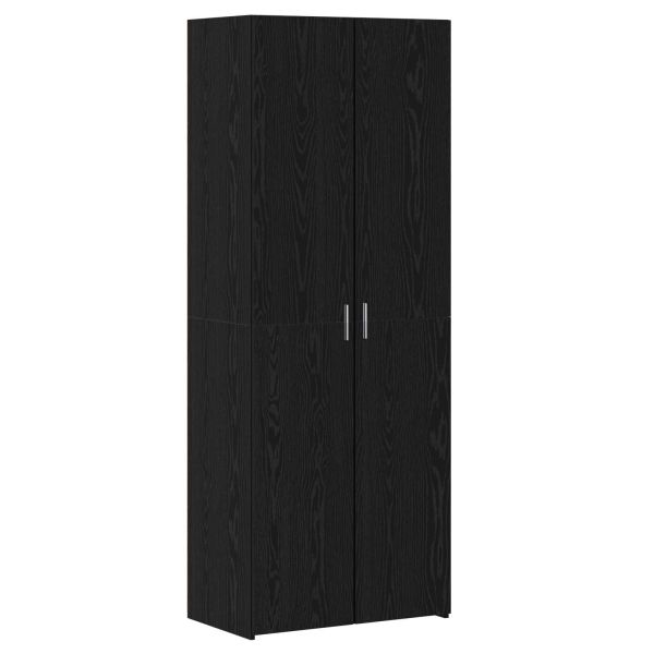 Висок шкаф 2 pcs Черния дъб 70 x 42,5 x 185 см