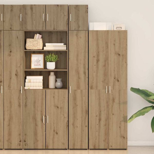 Шкаф за съхранение 3 pcs Дъб 30 x 42,5 x 225 см