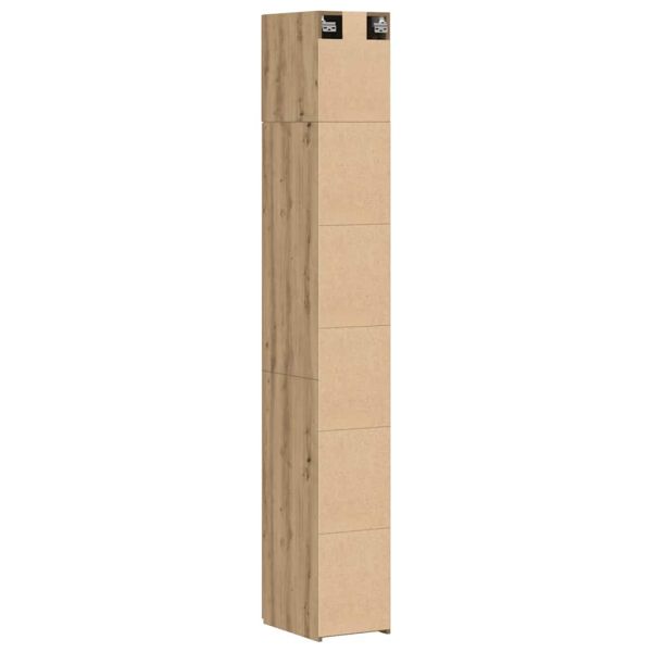 Шкаф за съхранение 3 pcs Дъб 30 x 42,5 x 225 см