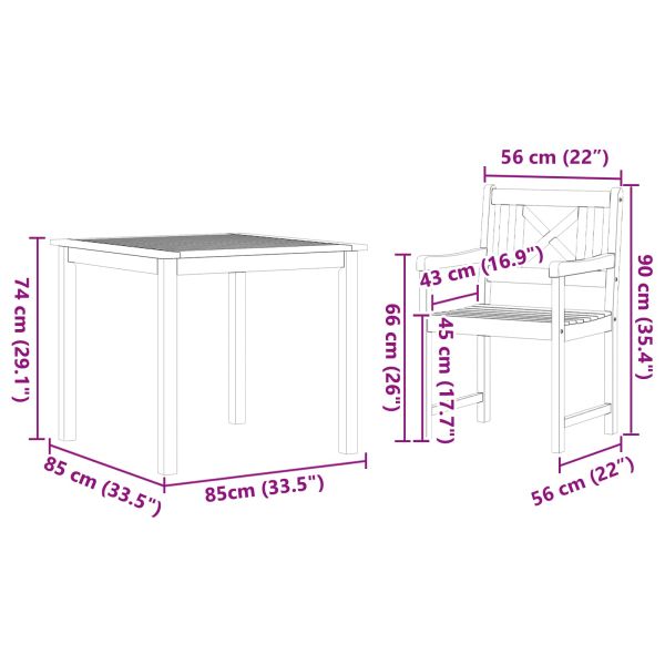 Комплект за хранене в градината 3 pcs Кафяво