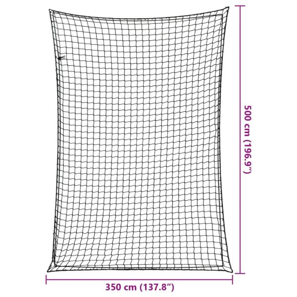 Мрежа за ремарке с еластично въже, черна, 5x3,5 м, PP