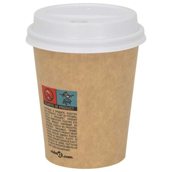 Хартиена чаша за кафе капачки Ø80 mm 8oz 1000 бр.