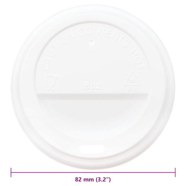 Хартиена чаша за кафе капачки Ø80 mm 8oz 1000 бр.