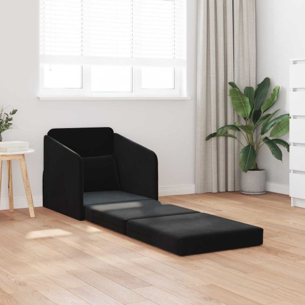 Диван легло Черно 65 x 80 x 83 см Кадифе