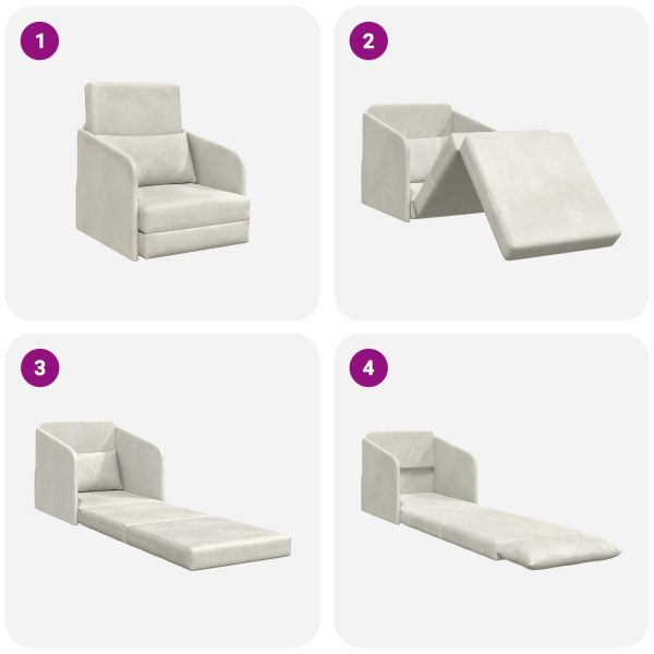 Диван легло Крем 65 x 80 x 83 см Кадифе