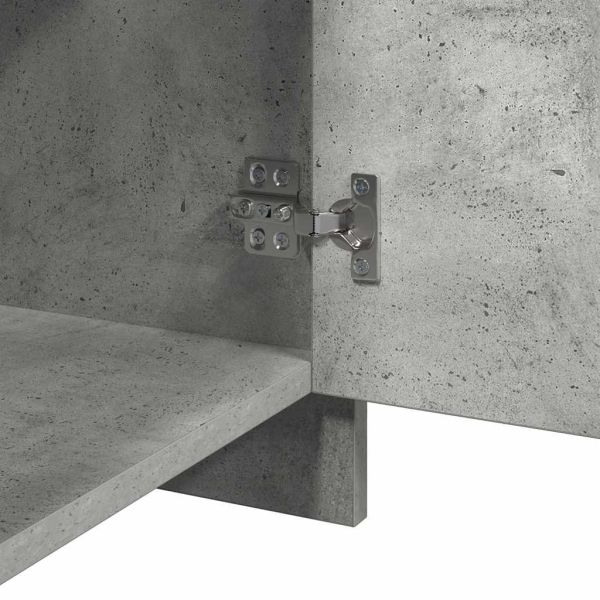 Нощно шкафче, бетонно сиво, 45x34x44,5 см, инженерно дърво