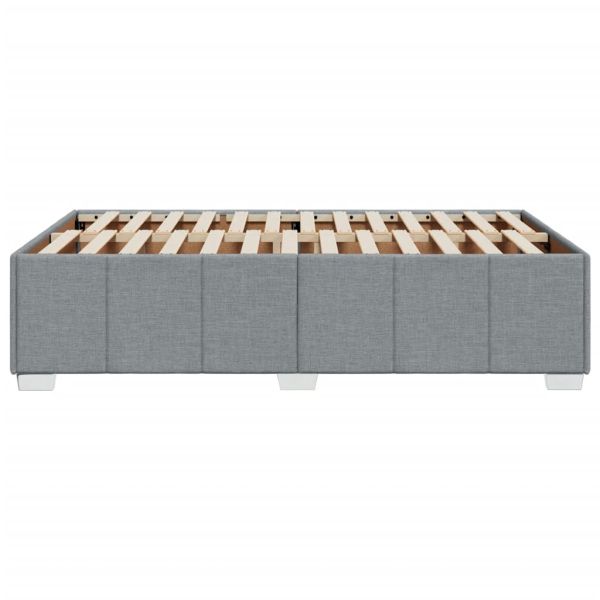 Рамка за легло без матрак, светлосива, 120x200 см, плат