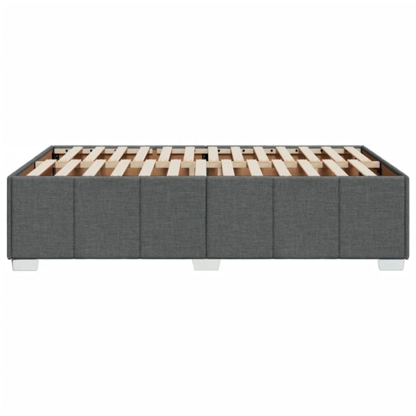 Рамка за легло без матрак, тъмносива, 120x200 см, плат