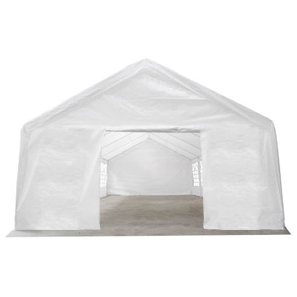 Тент без рамка Бял 12 x 6 м ПЕ