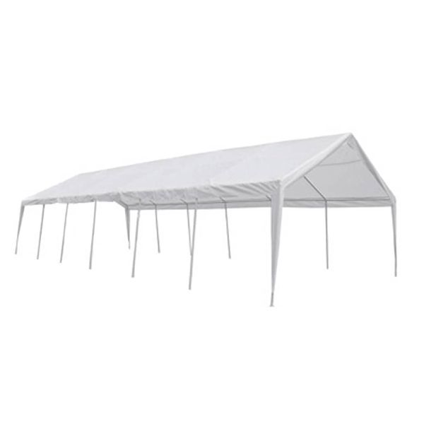 Тент без рамка Бял 12 x 6 м ПЕ