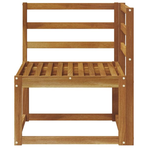 Външен ъглов диван Солидно акациево дърво Естествен