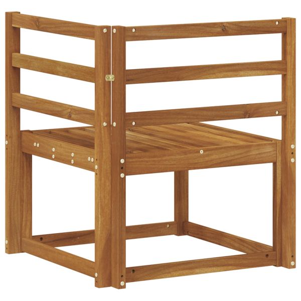 Външен ъглов диван Солидно акациево дърво Естествен