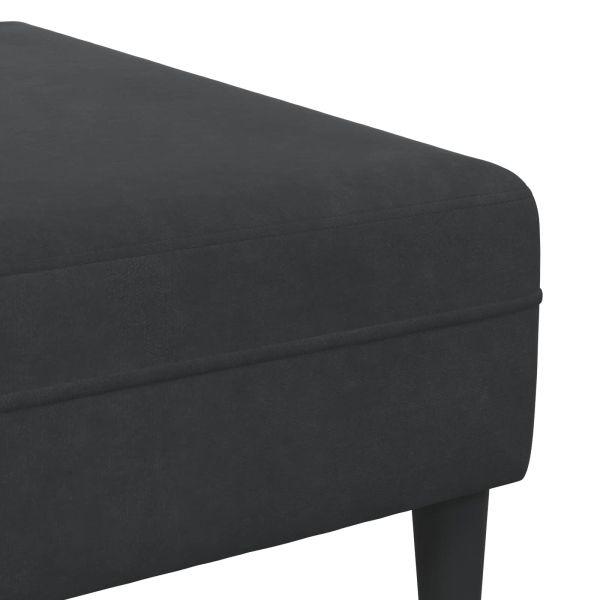 Диван 3 pcs Черно 250 x 188 x 76 см Кадифе