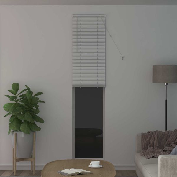 Венецианска щора Бял 213 x 60 см 25 mm ПВЦ