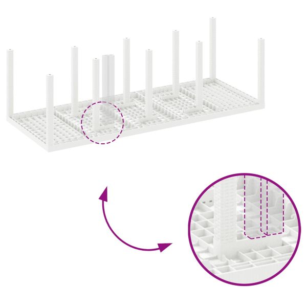 Комплект за хранене в градината 11 pcs Бяло Полипропилен