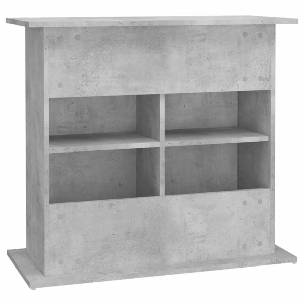 Стойка за аквариум, бетонна, сива, 81x36x73 см, инженерно дърво