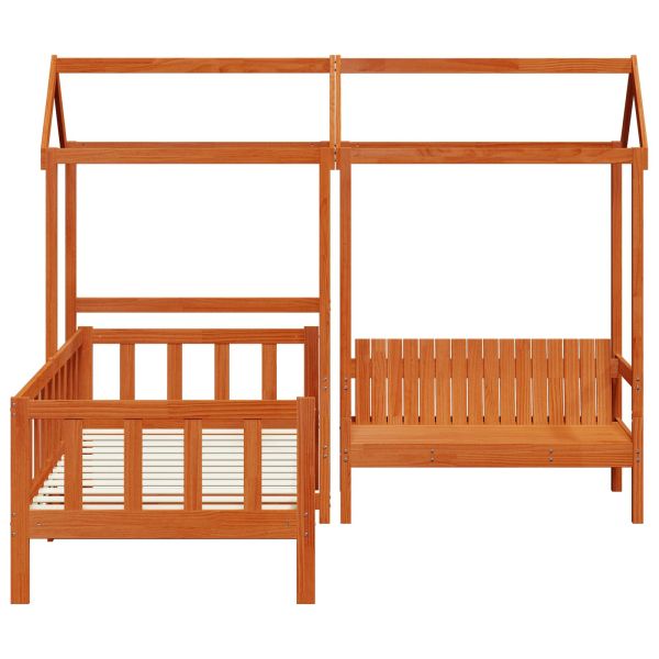 Комплект легло за деня Восъчен Кафяв 90 x 200 cm