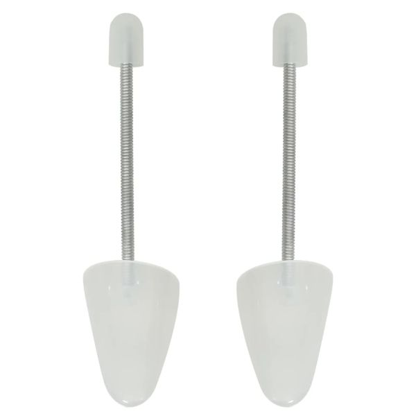 Калъпи за обувки, 5 чифта, бели, EU 35-38, пластмаса