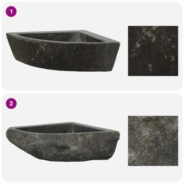 Басейн Сиво (38-45) x (38-45) x 12 см Речно камък
