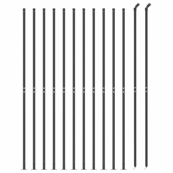 Ограда от телена мрежа с фланец, антрацит, 2,2x25 м
