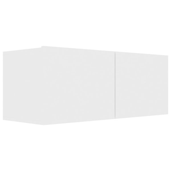 Комплект ТВ шкафове от 8 части, бял, инженерно дърво