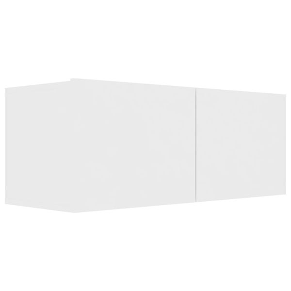 Комплект ТВ шкафове от 5 части, бял, инженерно дърво