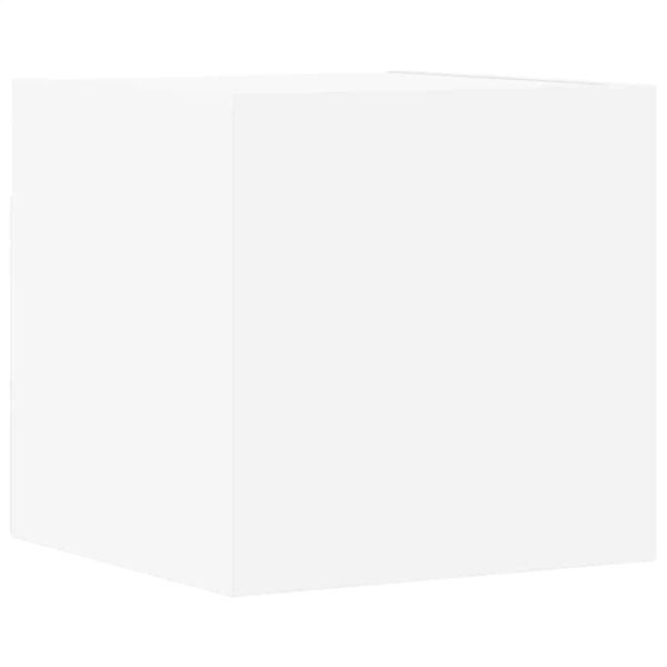 Комплект ТВ шкафове от 8 части, бял, инженерно дърво