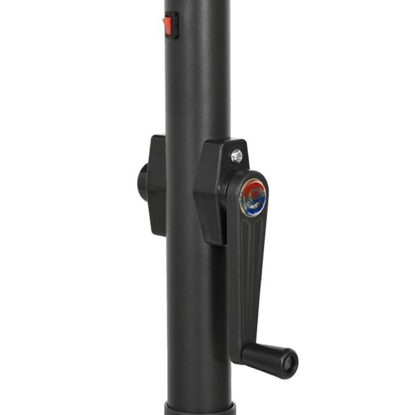 Градински чадър с LED осветление, лазурно, 200x211 см, алуминий