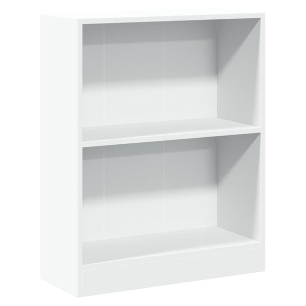 Етажерка за книги, бяла, 60x24x76 см, инженерно дърво