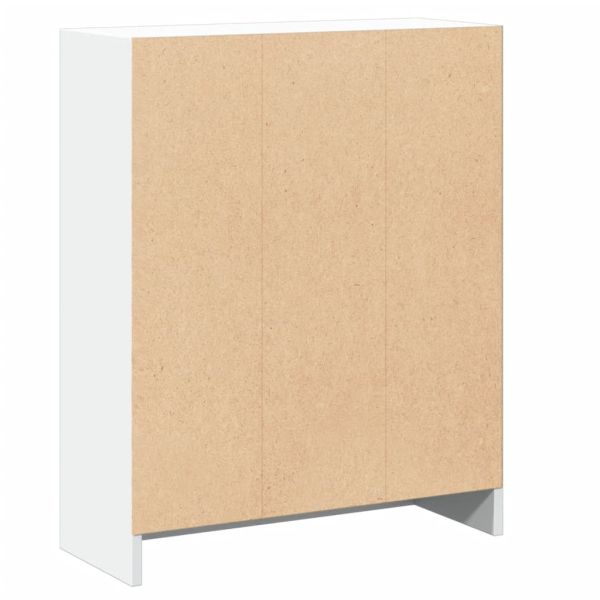 Етажерка за книги, бяла, 60x24x76 см, инженерно дърво