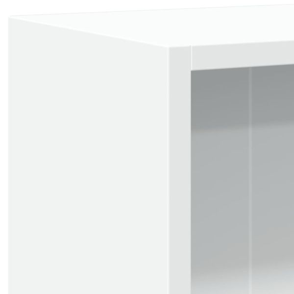 Етажерка за книги, бяла, 60x24x76 см, инженерно дърво