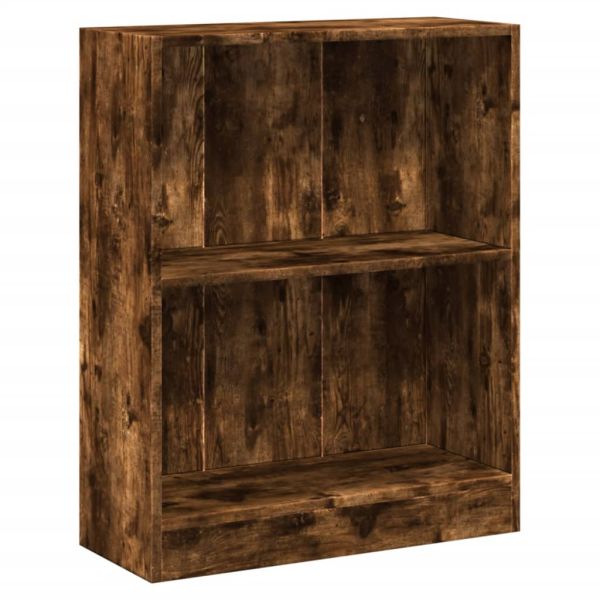 Етажерка за книги, опушен дъб, 60x24x76 см, инженерно дърво