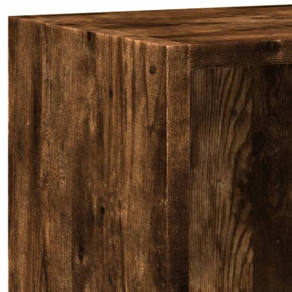 Етажерка за книги, опушен дъб, 60x24x76 см, инженерно дърво
