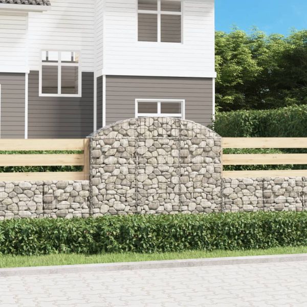 Дъговидна габионна кошница 150x30x120/140 см поцинковано желязо