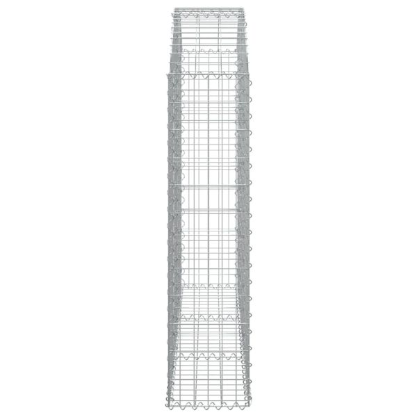 Дъговидна габионна кошница 150x30x120/140 см поцинковано желязо