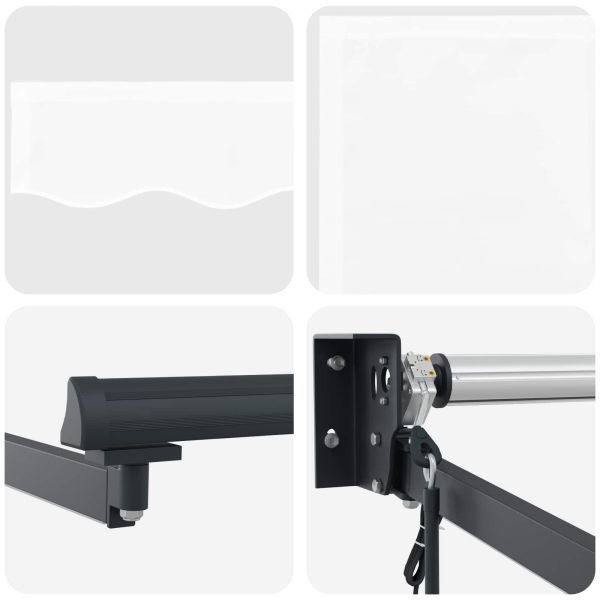 Електрически разтегателен навес Бял 4 × 3 m