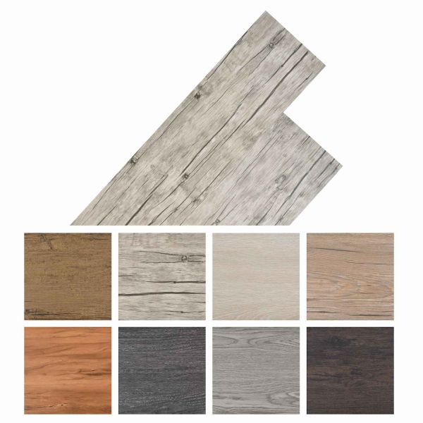 Дъски за под 18 pcs Сив 5,26 м² ПВЦ