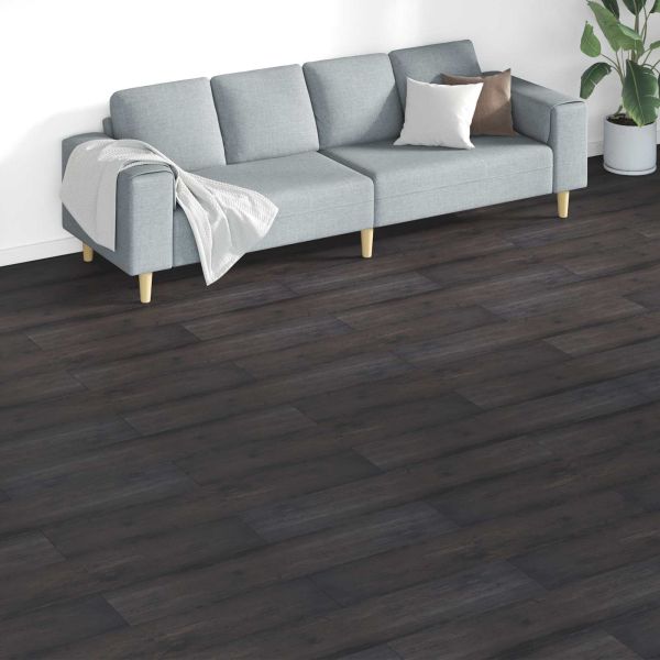 Дъски за под 18 pcs Тъмен сив 5,26 м² ПВЦ