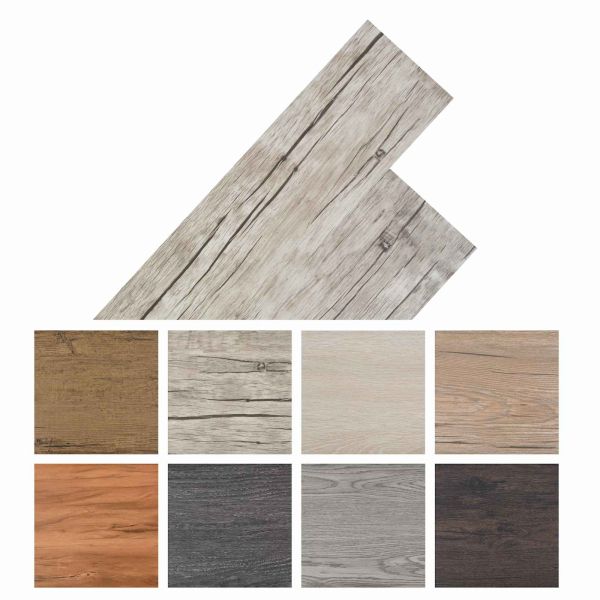 Дъски за под 36 pcs Сив 5,02 m² ПВЦ