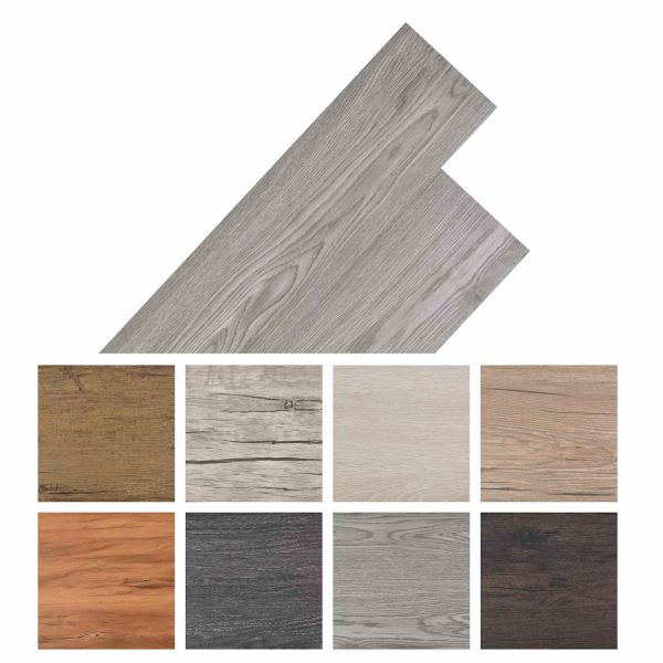 Дъски за под 36 pcs Тъмен сив 5,02 m² ПВЦ
