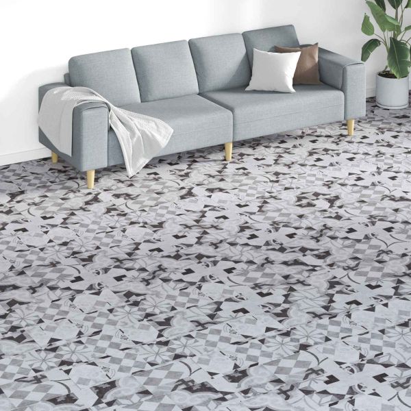 Дъски за под 18 pcs Сив 5,26 м² ПВЦ