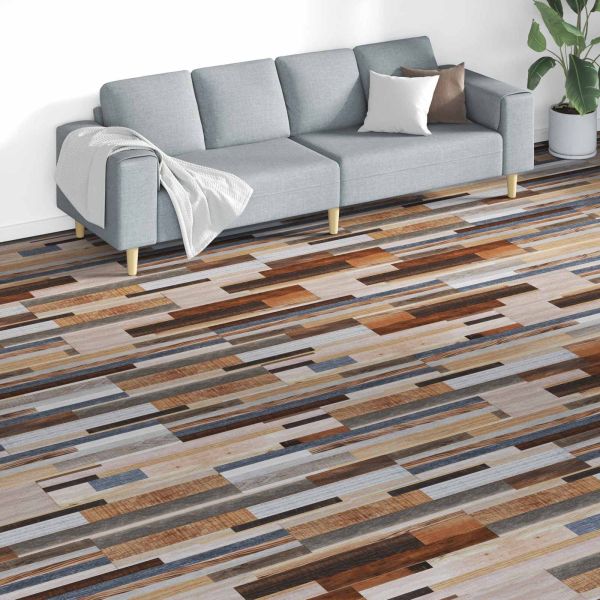 Дъски за под 18 pcs Многоцветен 5,26 м² ПВЦ
