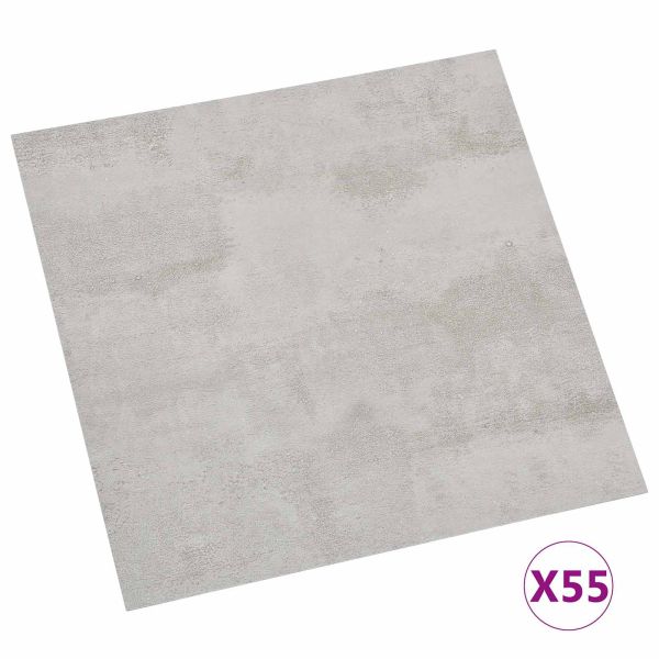 Дъски за под 5,11 м² 55 pcs ПВЦ Сив и светло сив