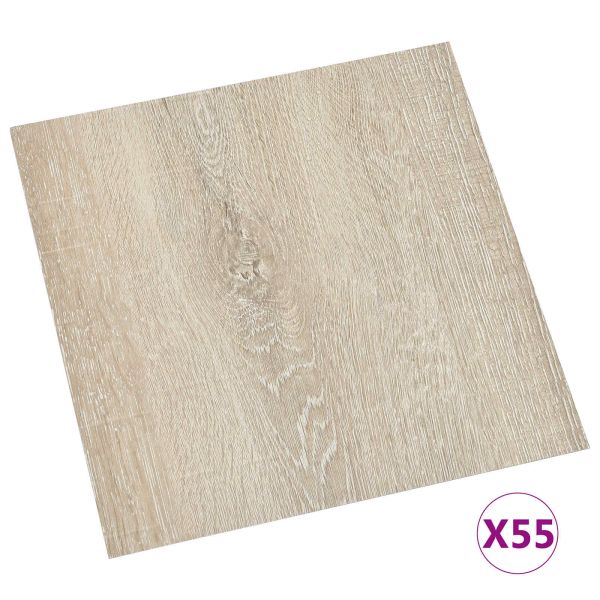 Дъски за под 55 pcs Бежово 5,11 м² ПВЦ