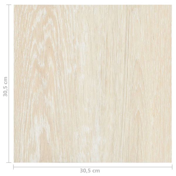 Дъски за под 5,11 м² 55 pcs ПВЦ Бяло и Бежово