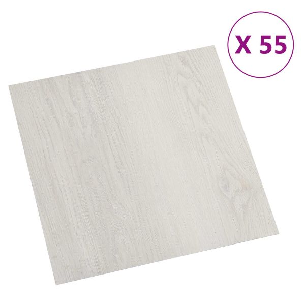 Дъски за под 5,11 м² 55 pcs ПВЦ Светло бежово